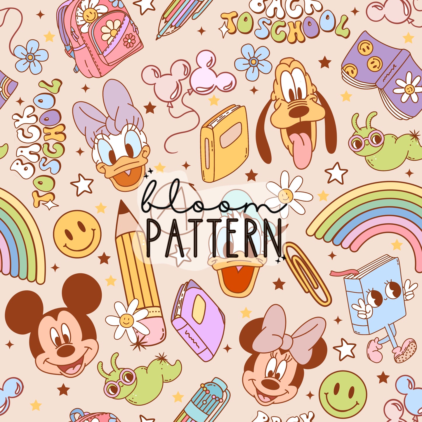 Back to School Magical Seamless Pattern