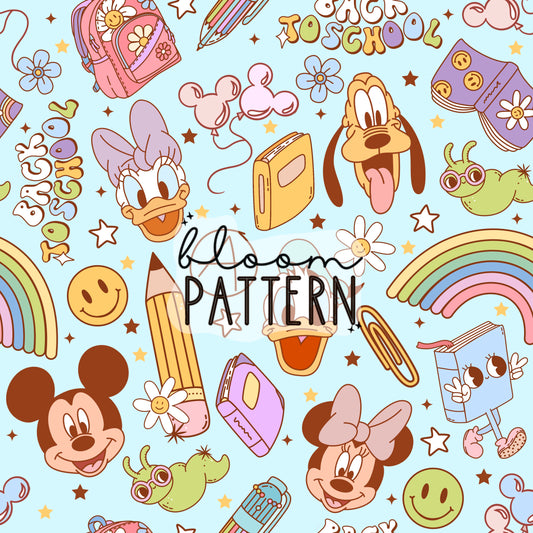 Back to School Magical Seamless Pattern