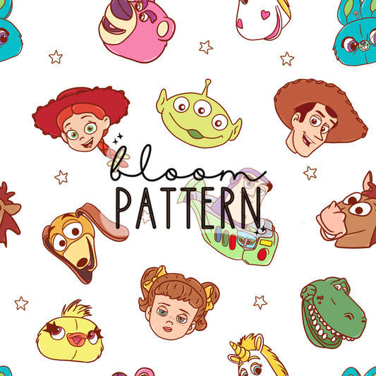 Toy Friends Seamless Pattern