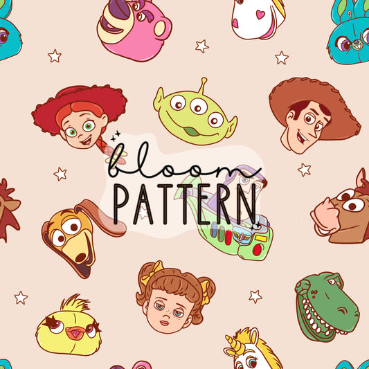 Toy Friends Seamless Pattern