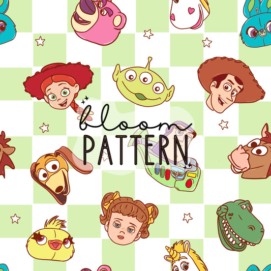 Toy Friends Seamless Pattern