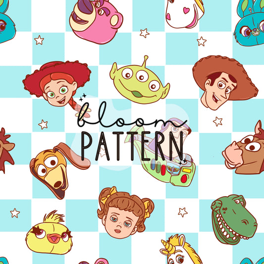 Toy Friends Seamless Pattern