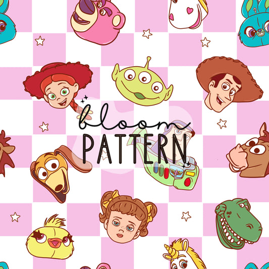 Toy Friends Seamless Pattern
