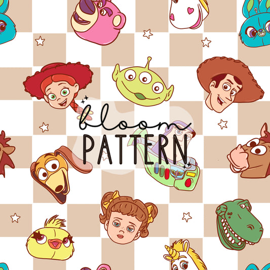 Toy Friends Seamless Pattern
