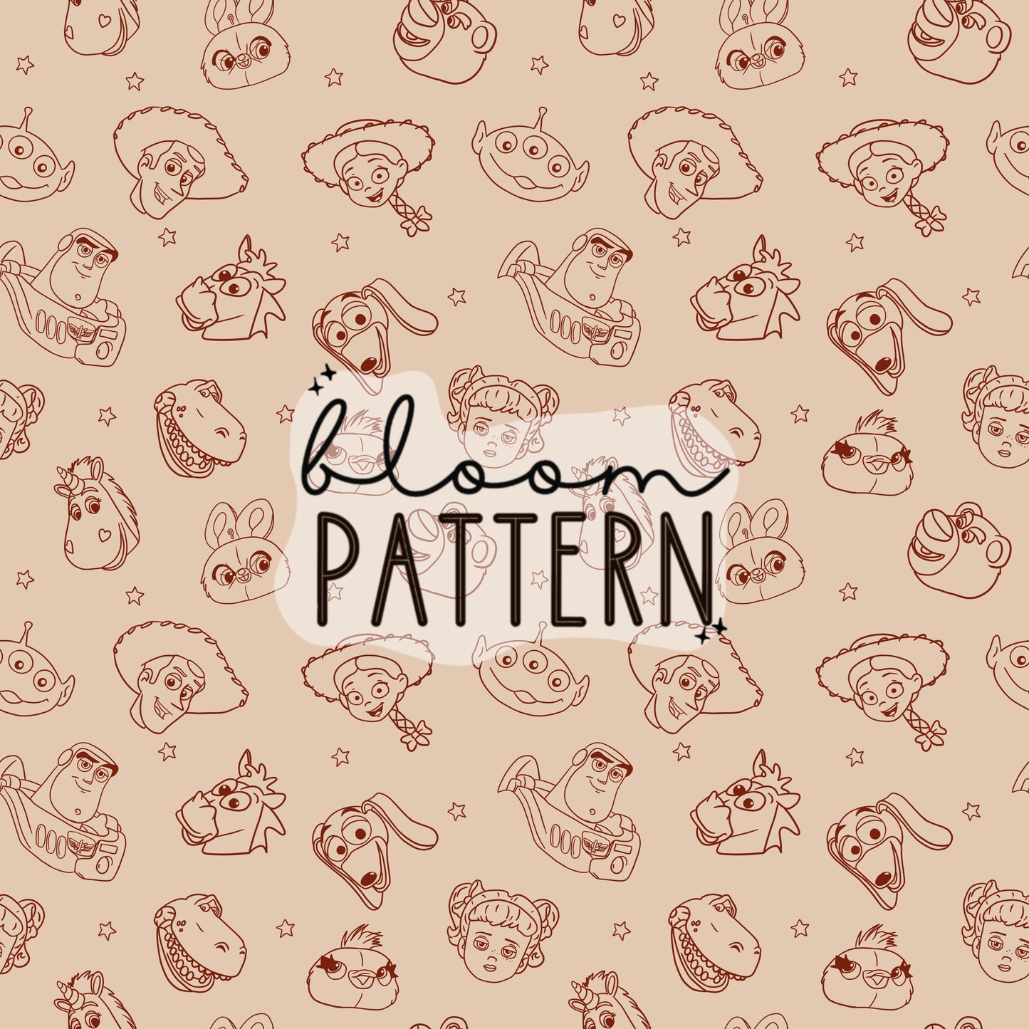 Toy Friends Seamless Pattern