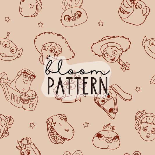 Toy Friends Seamless Pattern