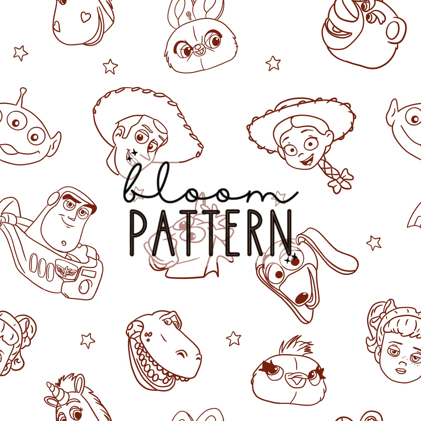 Toy Friends Seamless Pattern