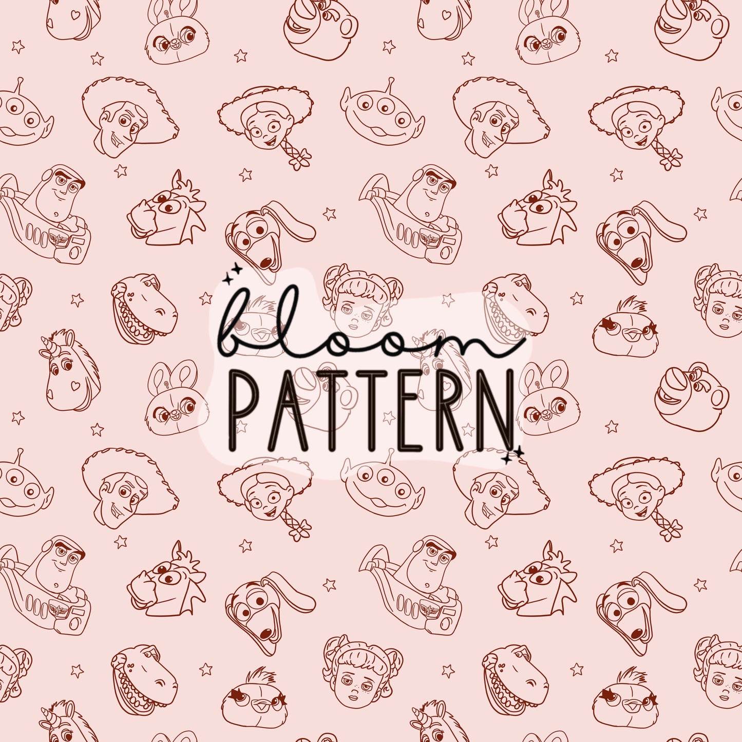 Toy Friends Seamless Pattern