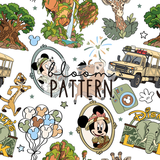 Animal Kingdom Seamless Pattern