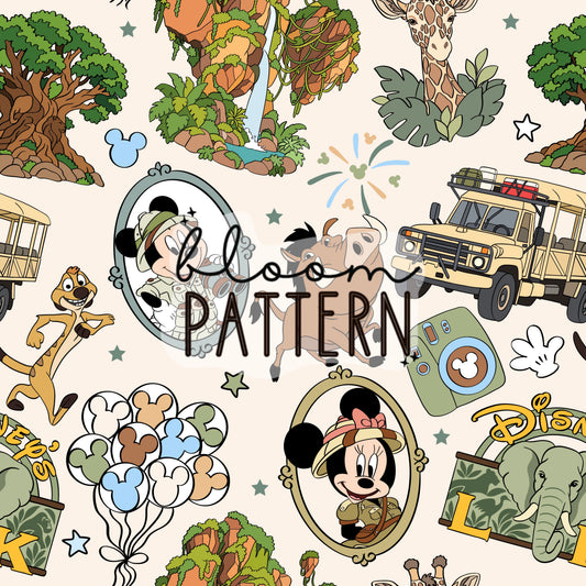 Animal Kingdom Seamless Pattern