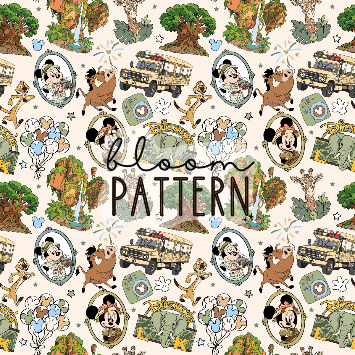 Animal Kingdom Seamless Pattern