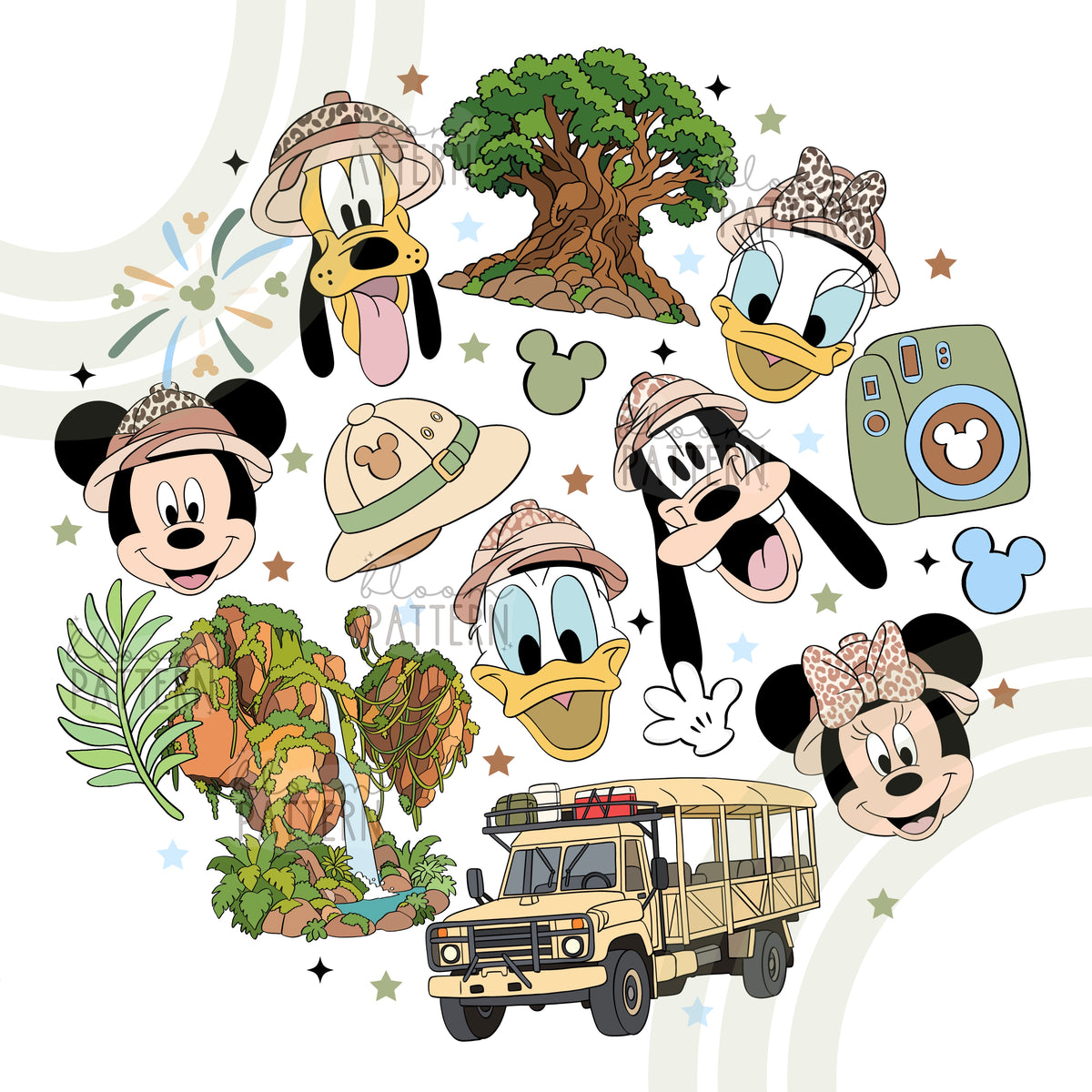 Animal Kingdom Sublimation Design