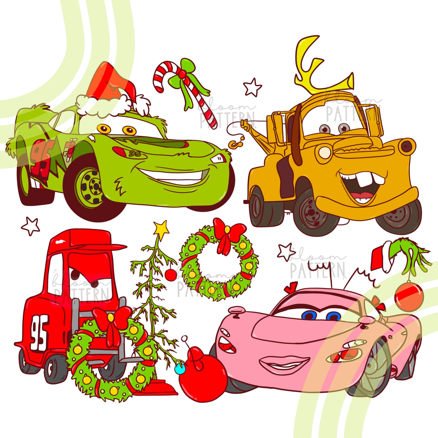 I Hate Christmas / Cars Sublimation Design