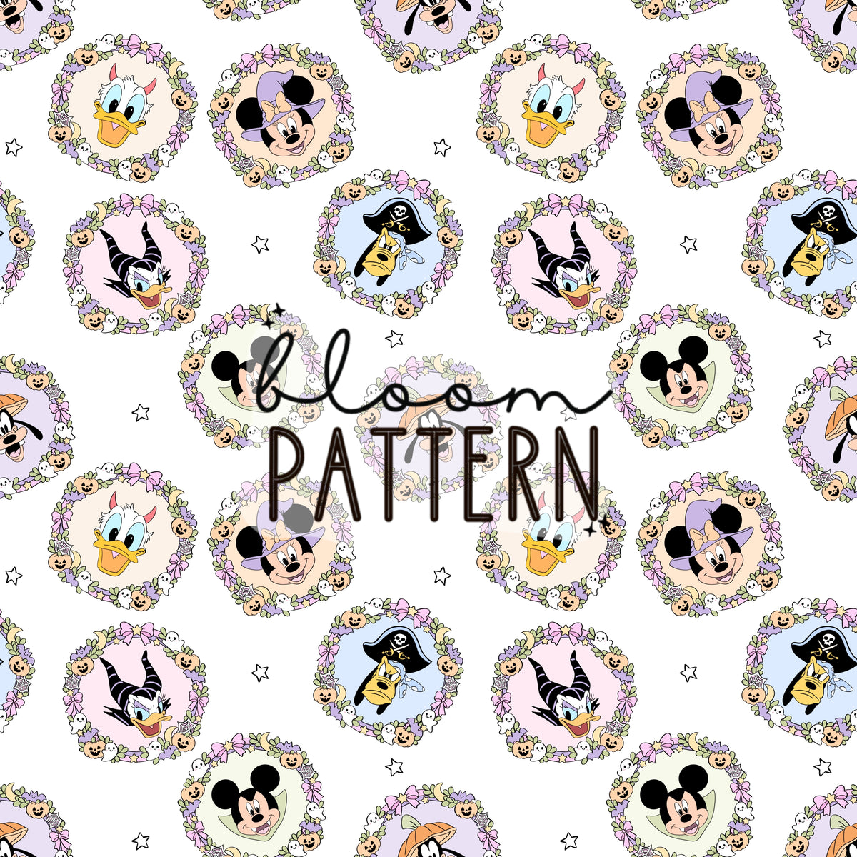 Halloween Magical Park Seamless Pattern
