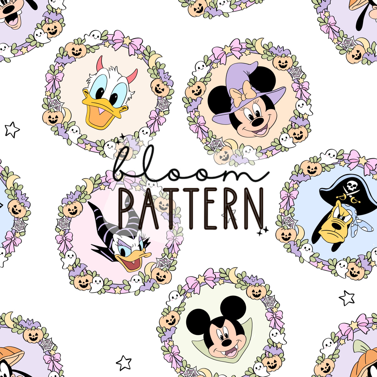 Halloween Magical Park Seamless Pattern