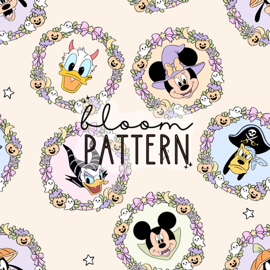 Halloween Magical Park Seamless Pattern