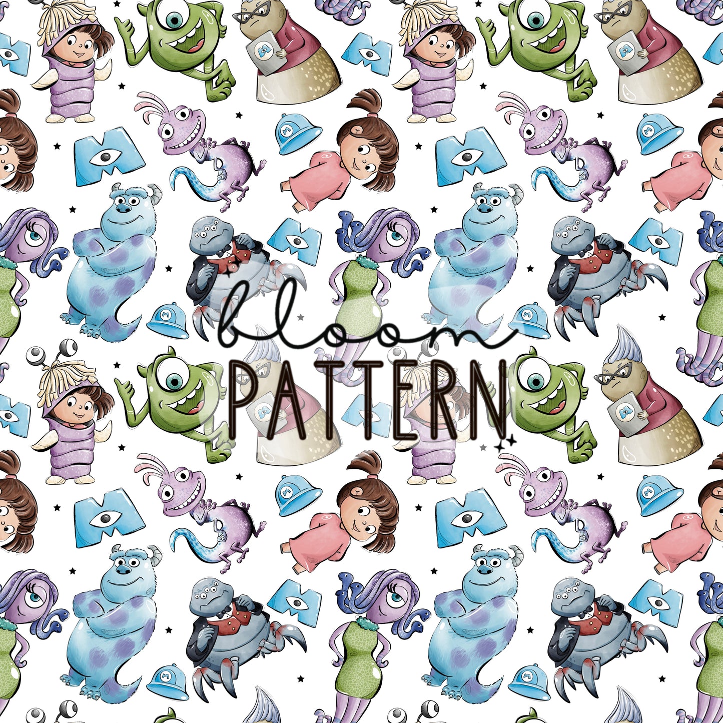 Monsters Seamless Pattern