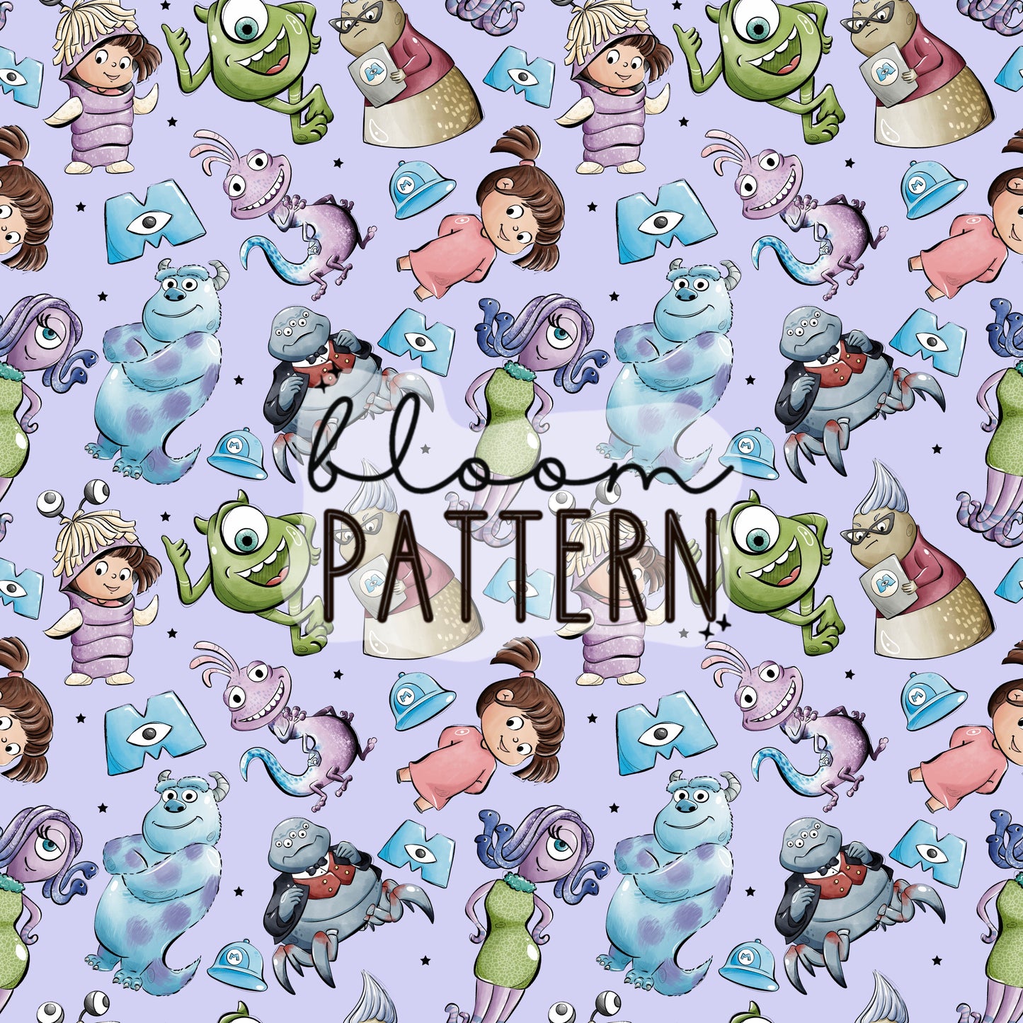 Monsters Seamless Pattern