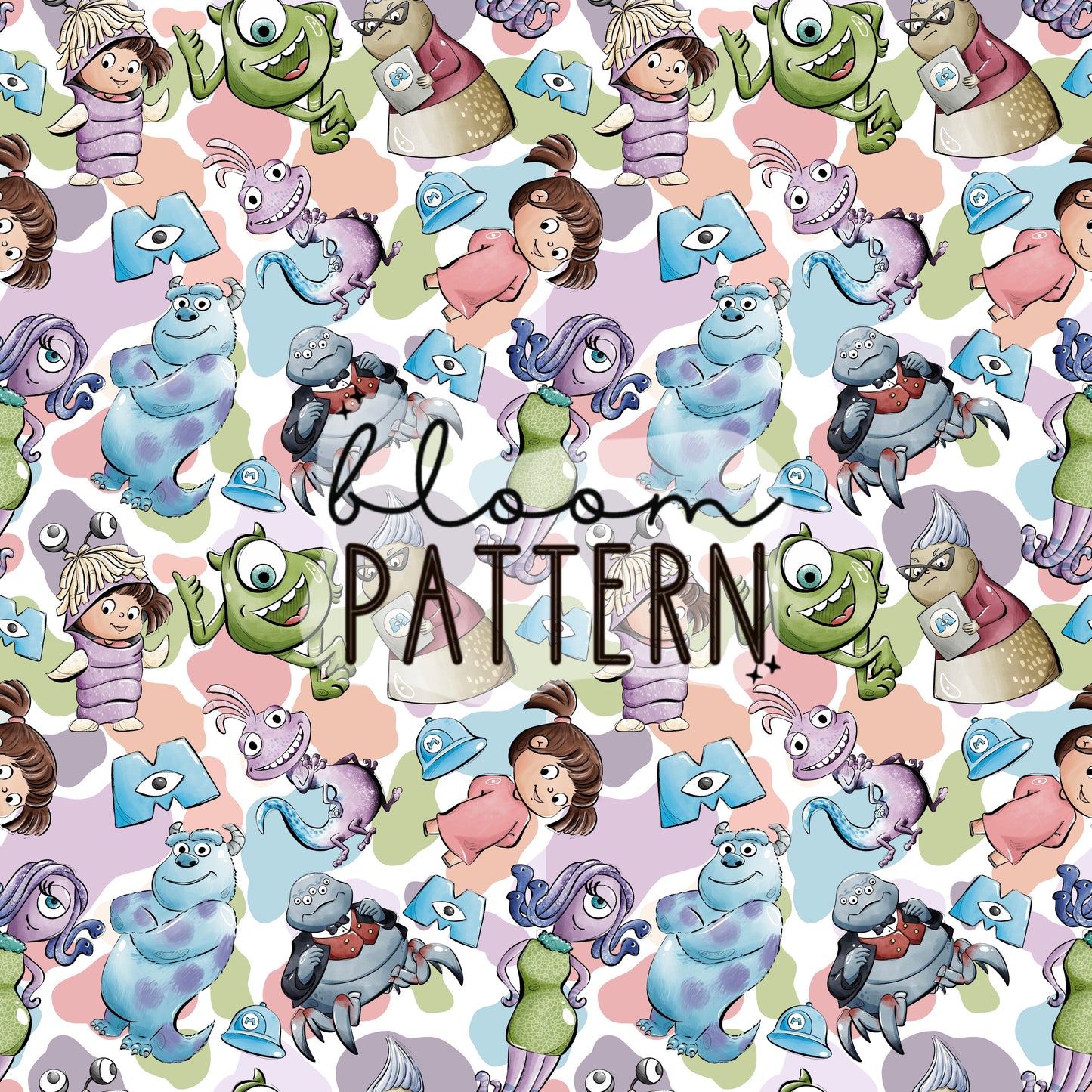 Monsters Seamless Pattern