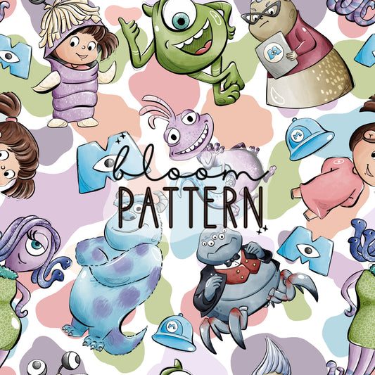 Monsters Seamless Pattern