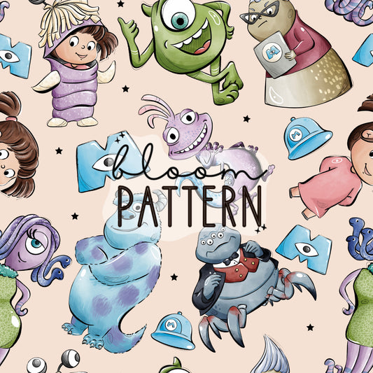 Monsters Seamless Pattern