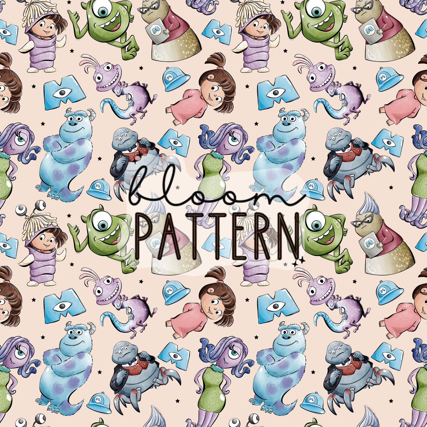 Monsters Seamless Pattern