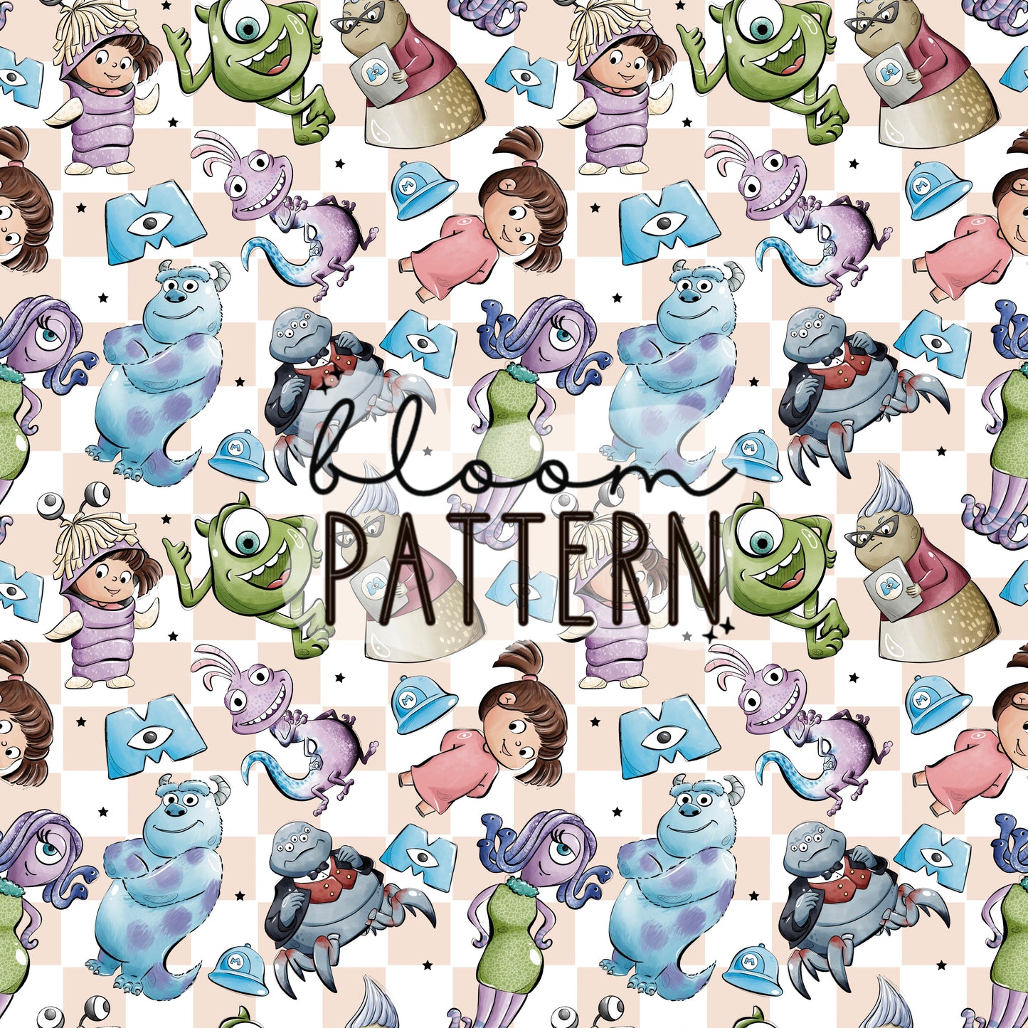 Monsters Seamless Pattern