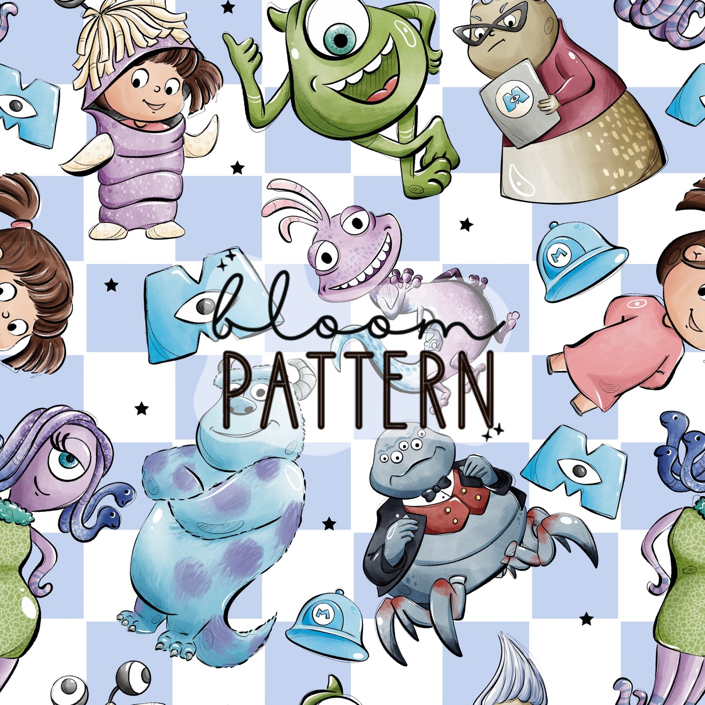 Monsters Seamless Pattern