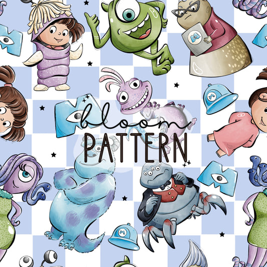 Monsters Seamless Pattern