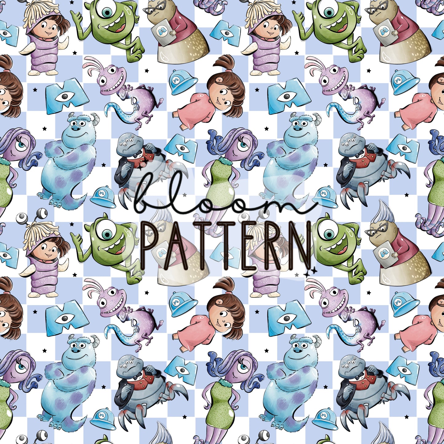 Monsters Seamless Pattern