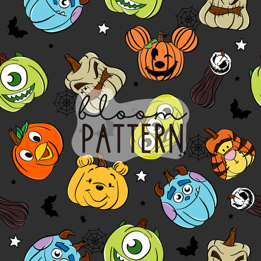 Pumpkin Halloween Seamless Pattern