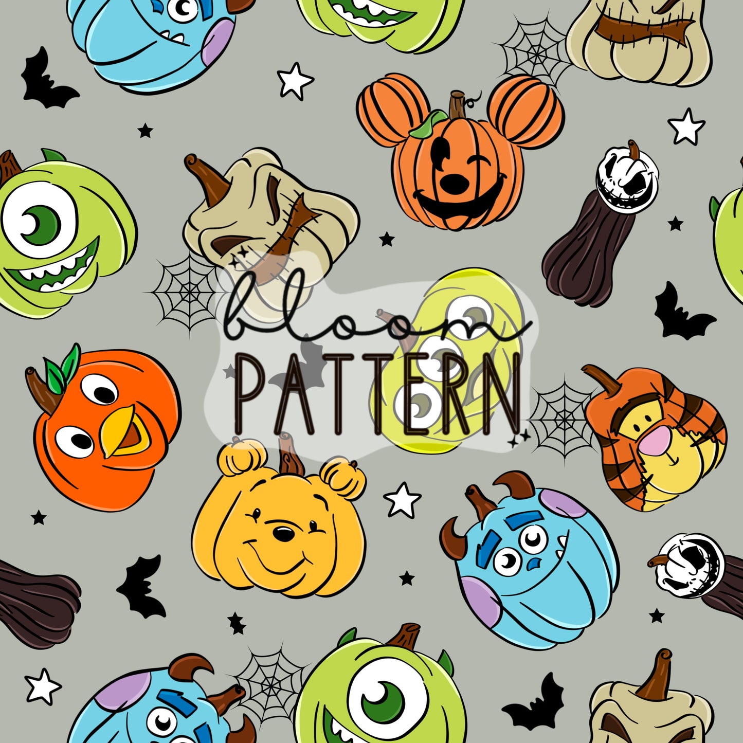 Pumpkin Halloween Seamless Pattern