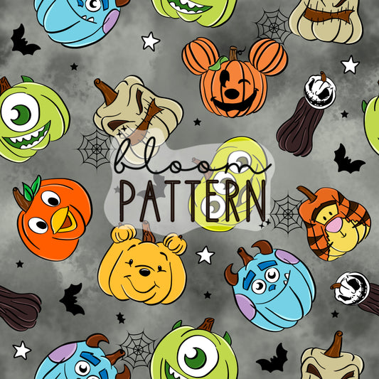 Pumpkin Halloween Seamless Pattern