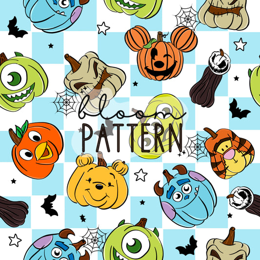 Pumpkin Halloween Seamless Pattern