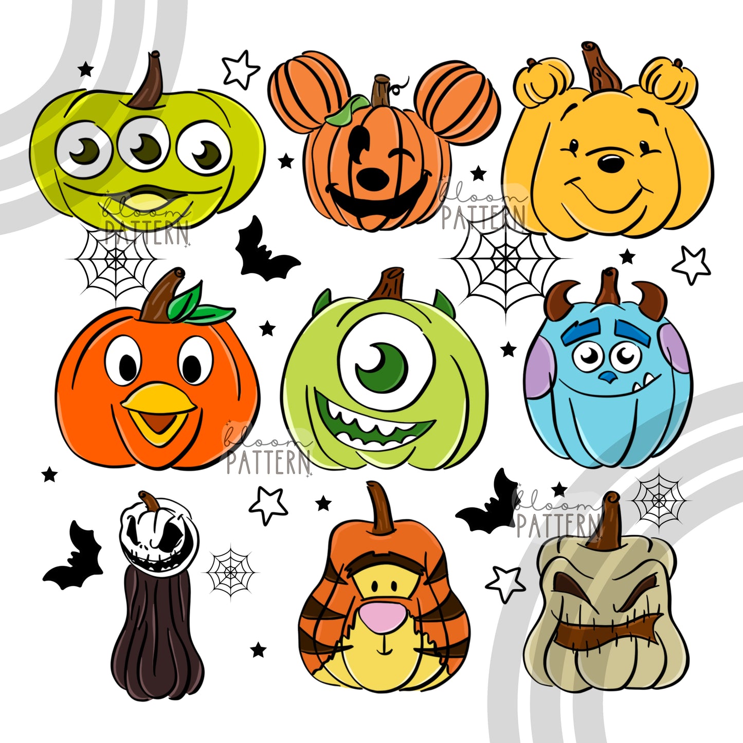 Pumpkin Halloween Sublimation Design