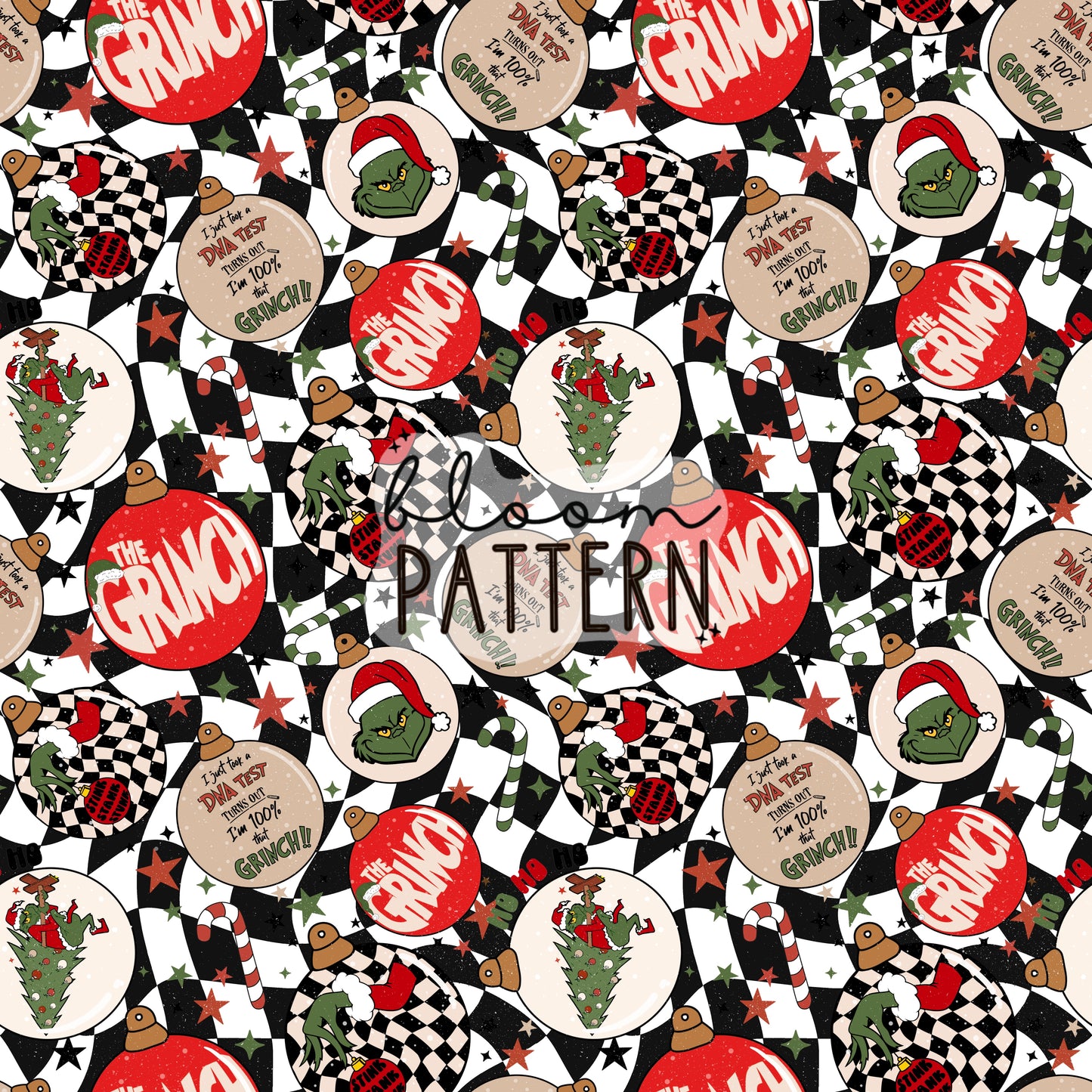 Grinch Christmas Seamless Pattern