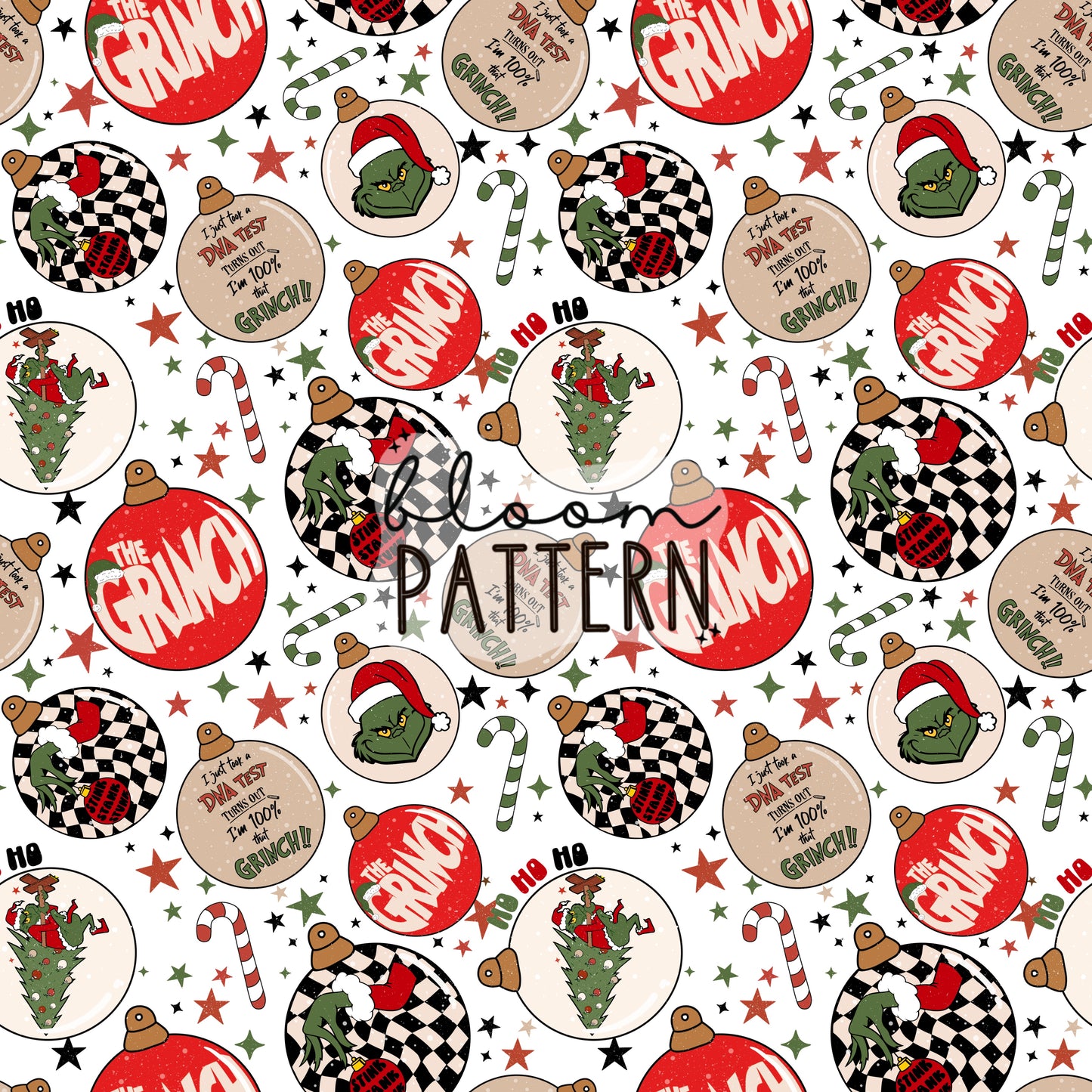 Grinch Christmas Seamless Pattern