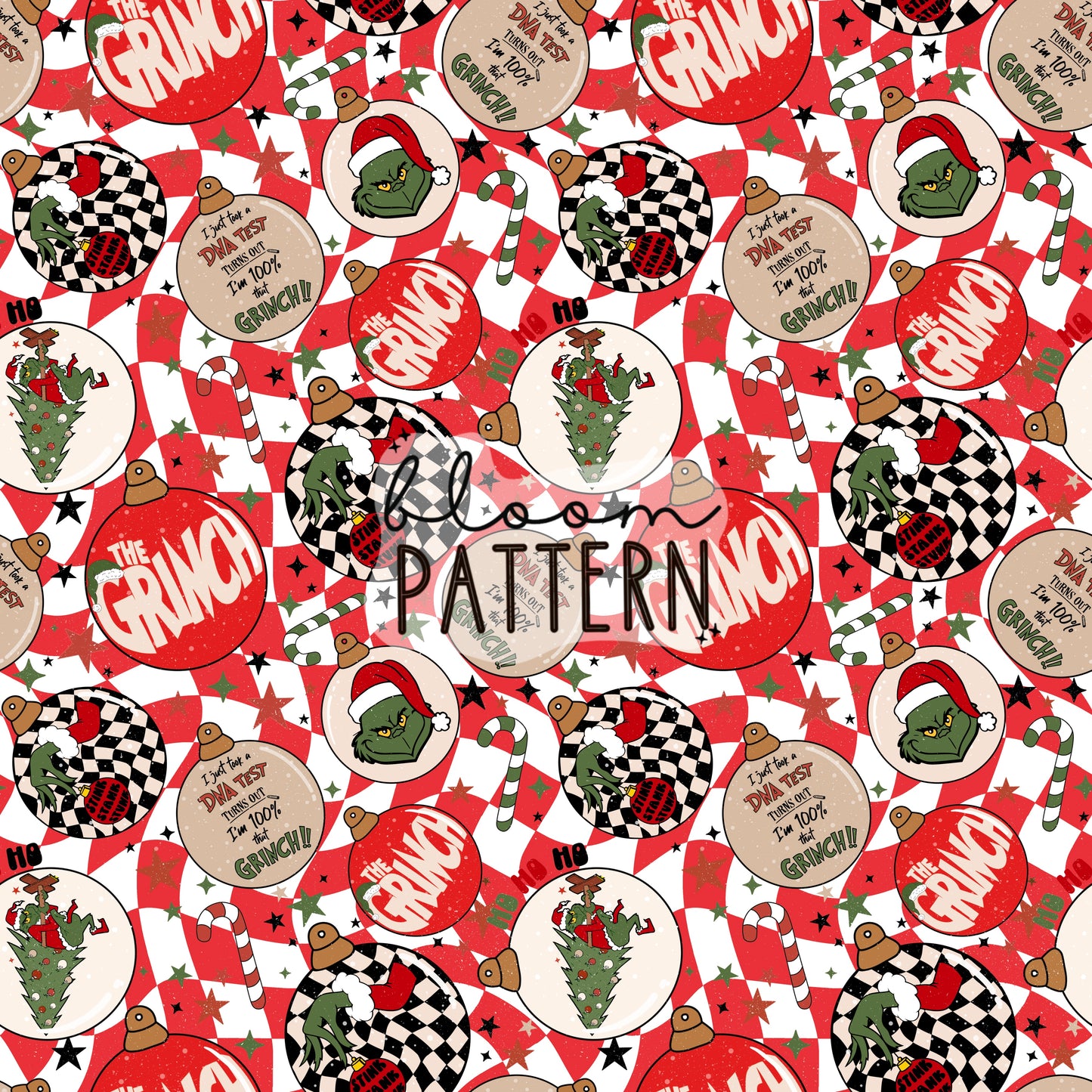 Grinch Christmas Seamless Pattern