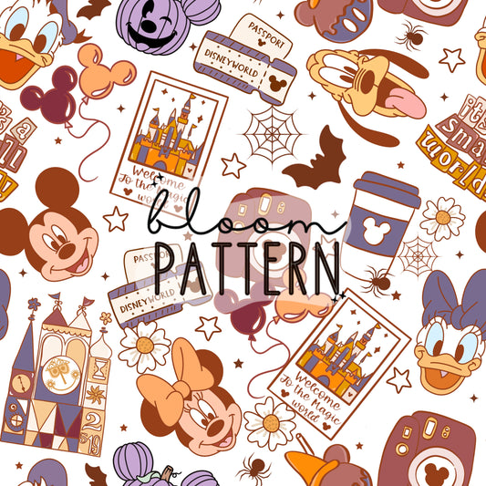 Halloween Magical Trip Seamless Pattern