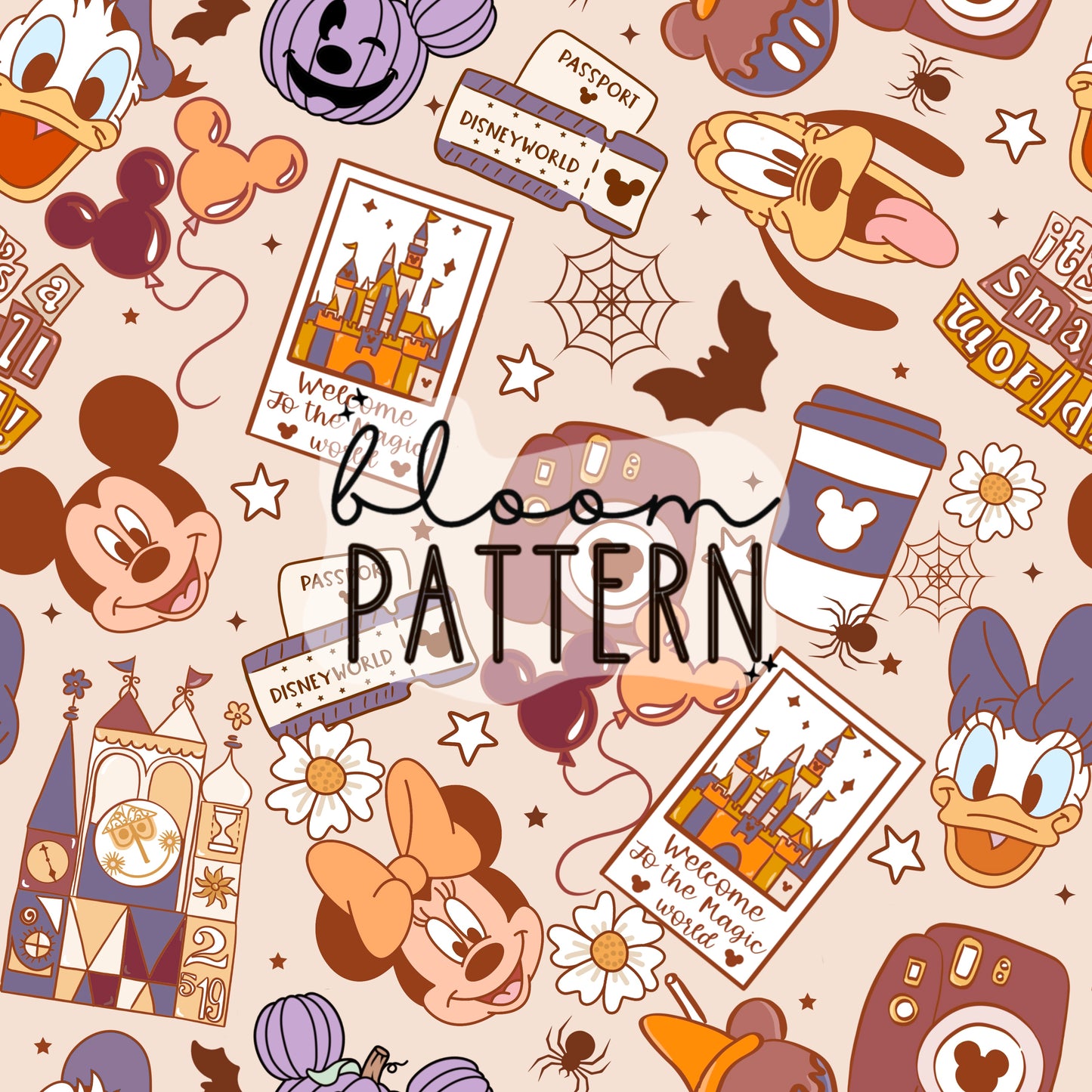 Halloween Magical Trip Seamless Pattern