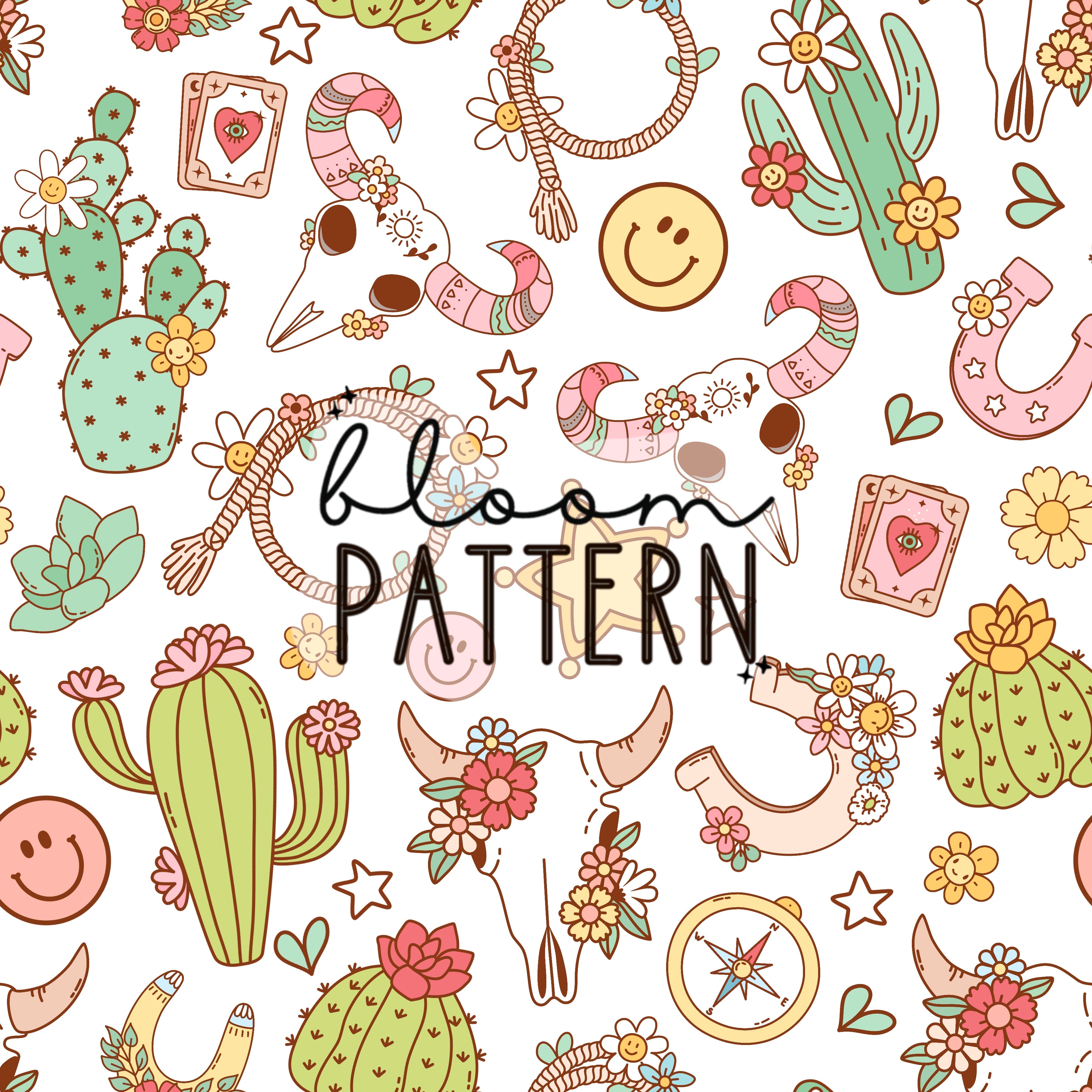Westrern Pattern Retro Western Floral Seamless Pattern – Bloom Patterns
