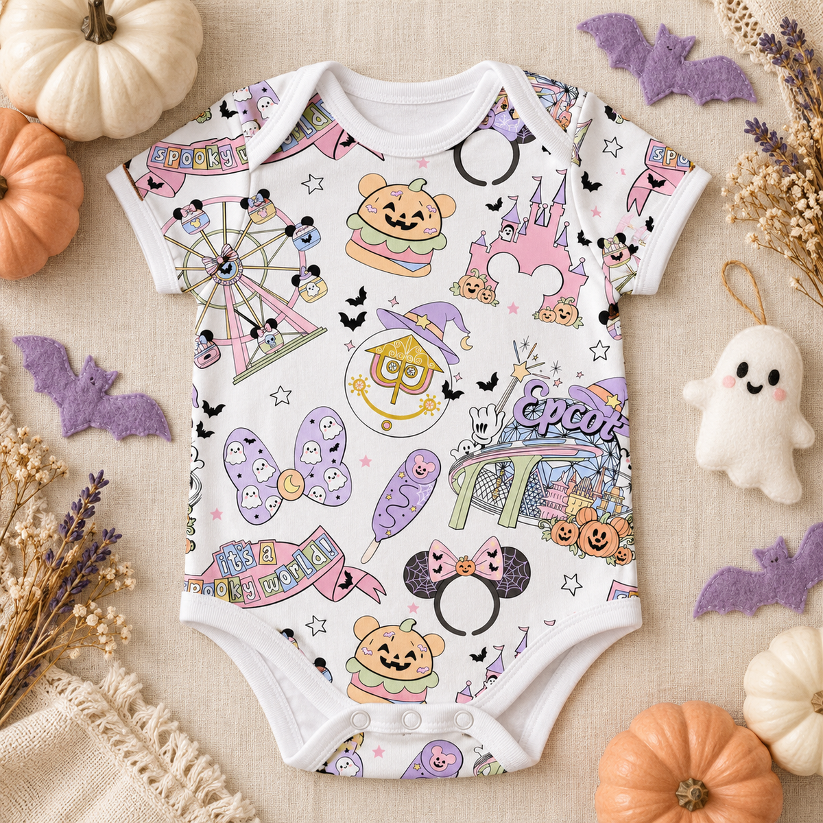 Halloween Magical Park Seamless Pattern