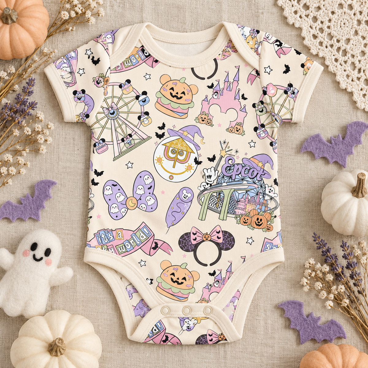 Halloween Magical Park Seamless Pattern
