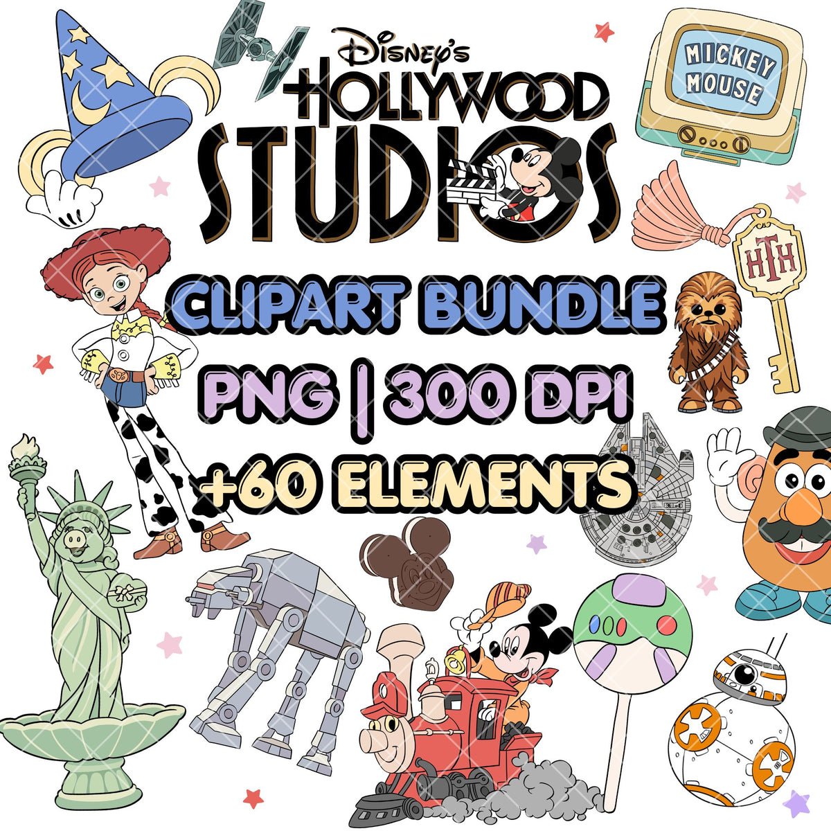 Disney's Hollywood Studios Clipart Pastel | Disney Trip Clipart